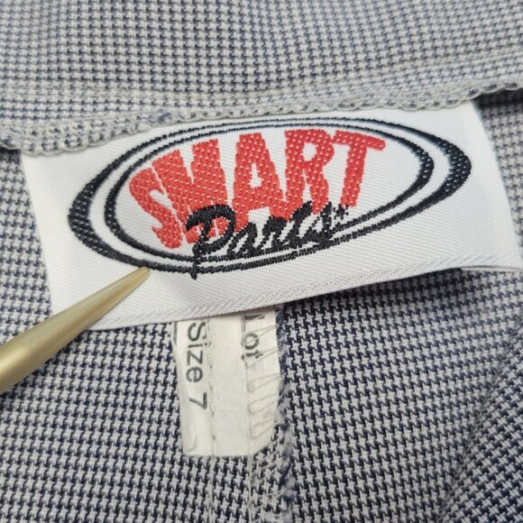 Vintage Smart Pants Black & White Houndstooth Pleated Trousers Made in USA - Picture 4 of 10